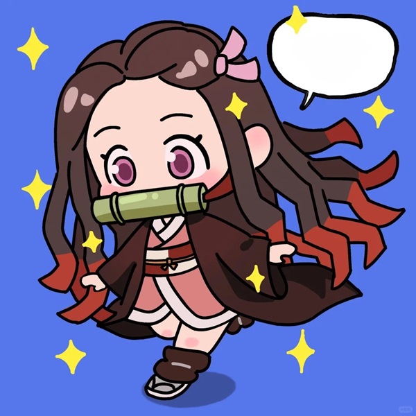 ảnh anime nezuko dễ thương chibi