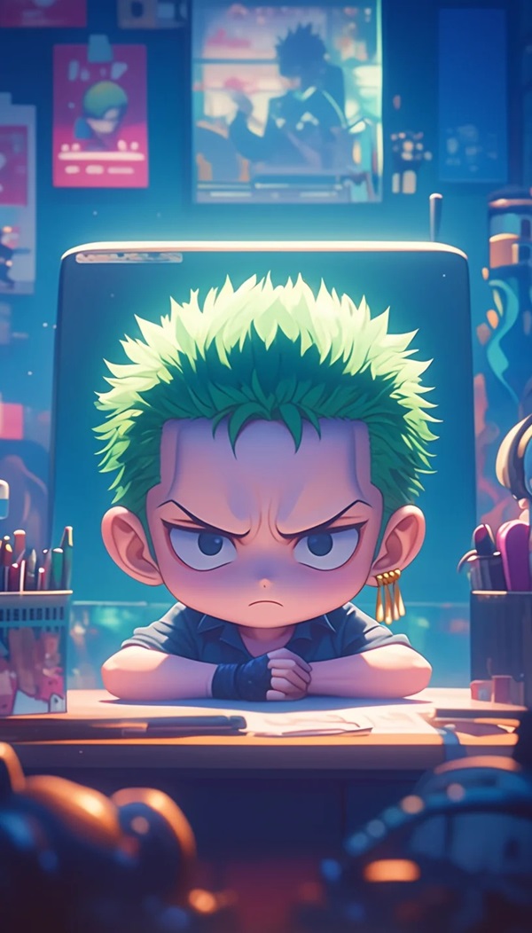 ảnh anime zoro chibi 3d