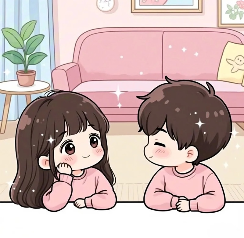 ảnh bff 2 người chibi dễ thương