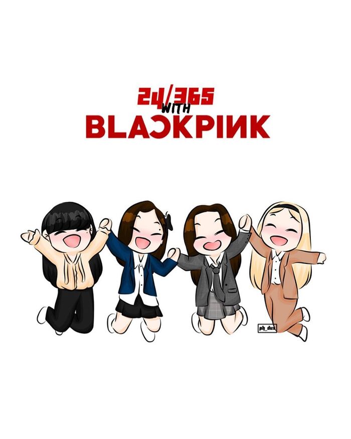 ảnh black pink chibi