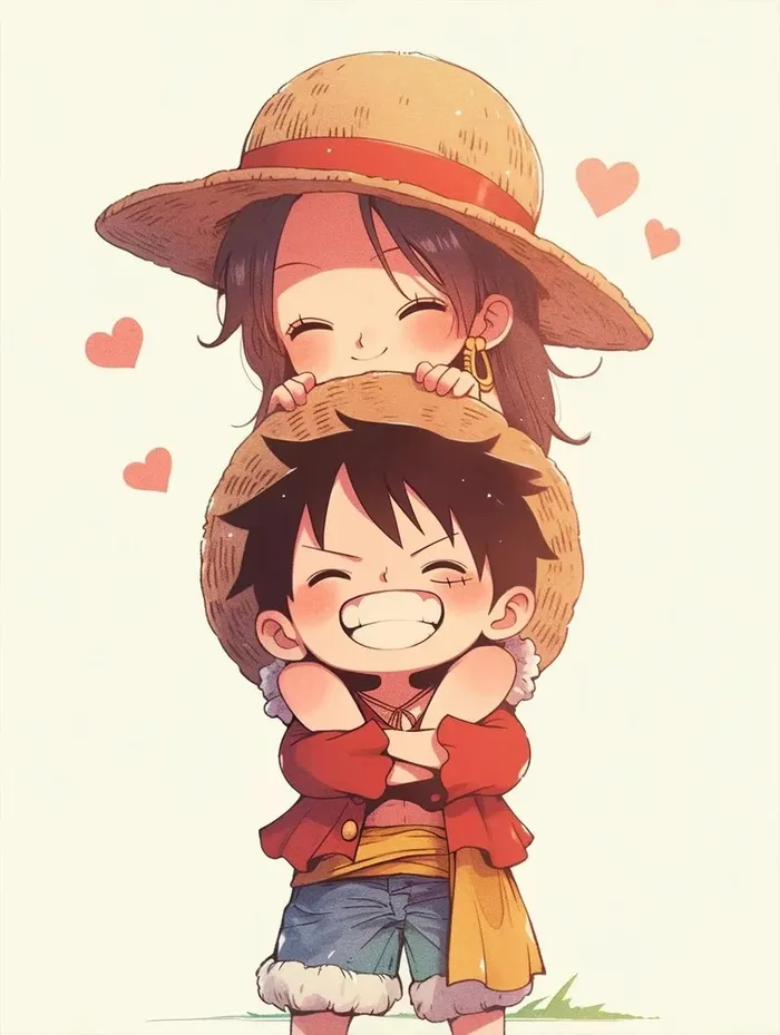 ảnh boa hancock và luffy chibi đẹp