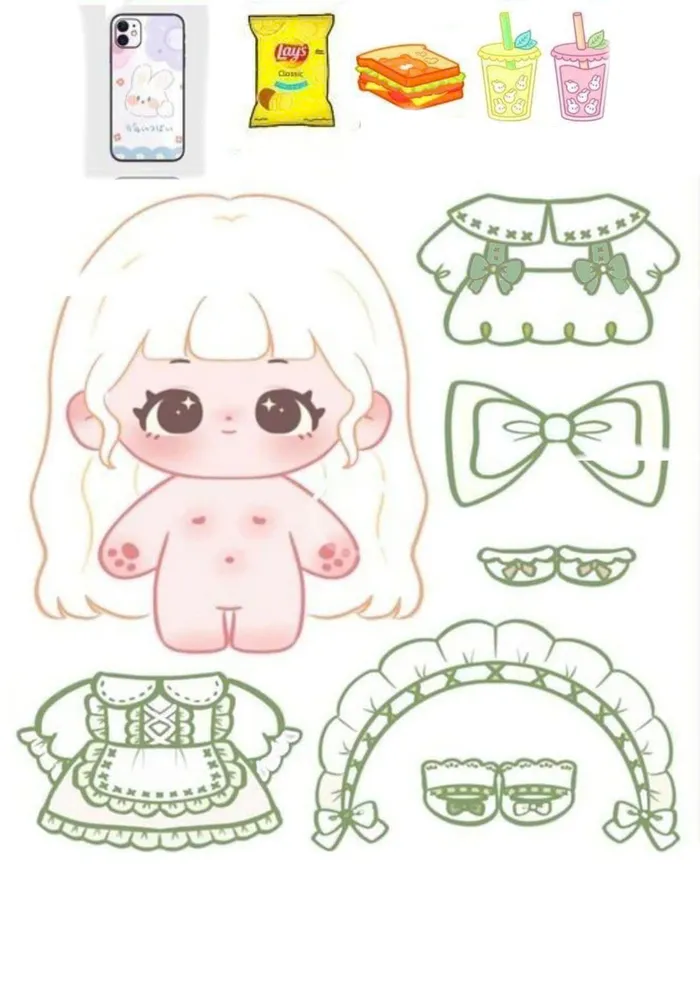 ảnh búp bê giấy chibi