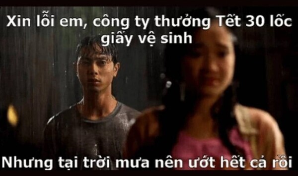 ảnh chế tết hết tiền meme