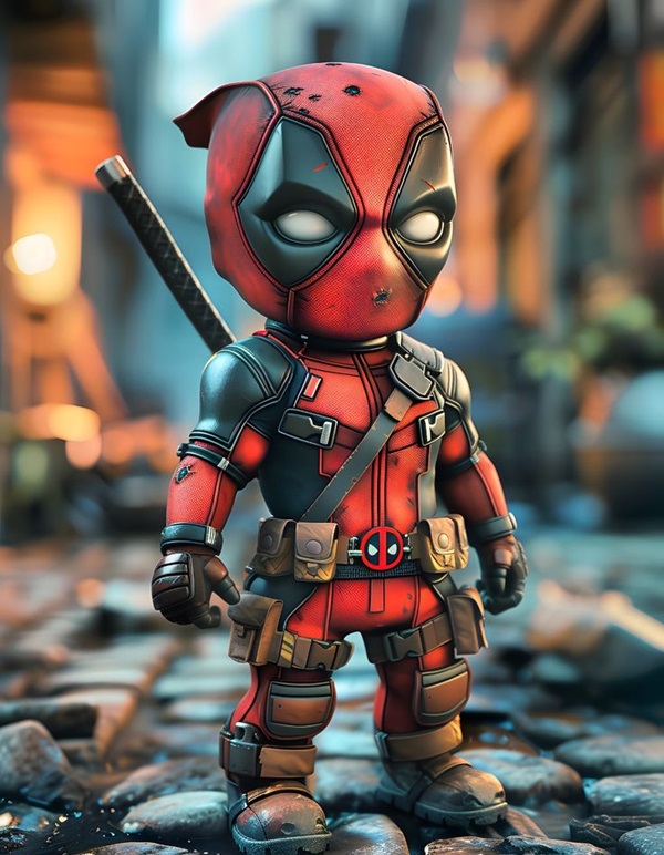 ảnh chibi deadpool 3d