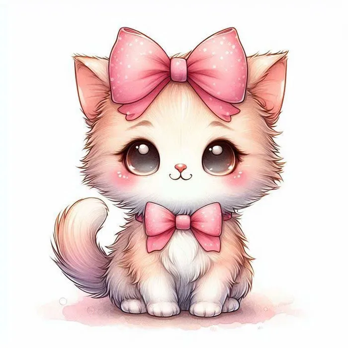 ảnh cute mèo chibi