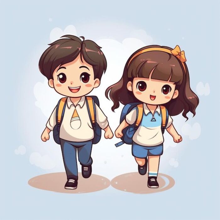 ảnh học sinh anime chibi