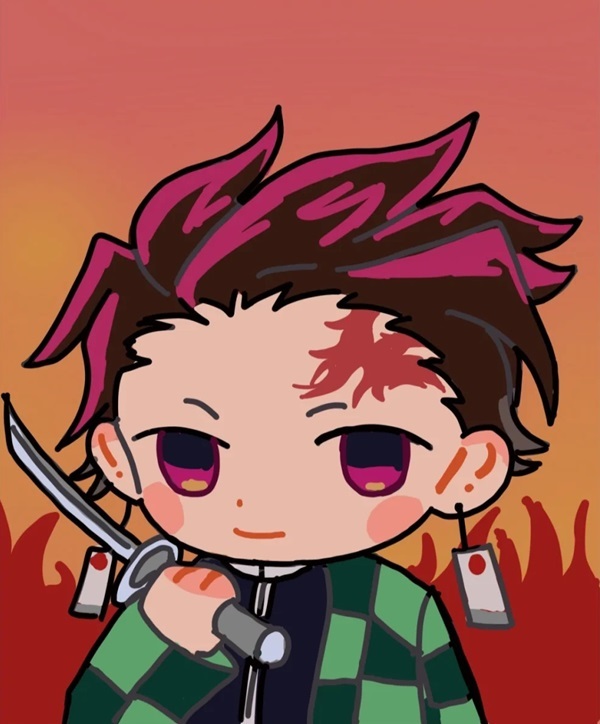 ảnh kamado tanjirou chibi 3d