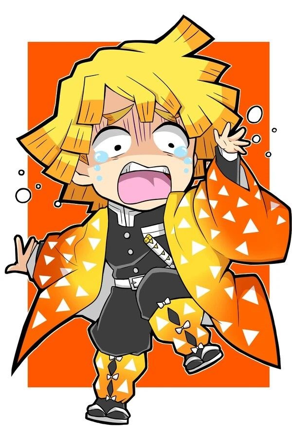 ảnh kimetsu yaiba zenitsu chibi