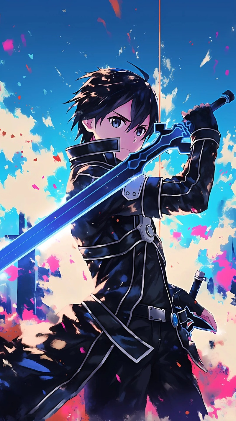 ảnh kirito song kiếm ngầu