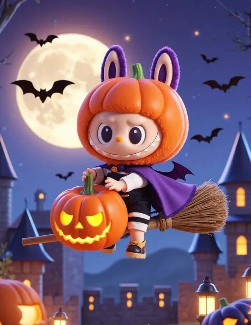 ảnh labubu halloween