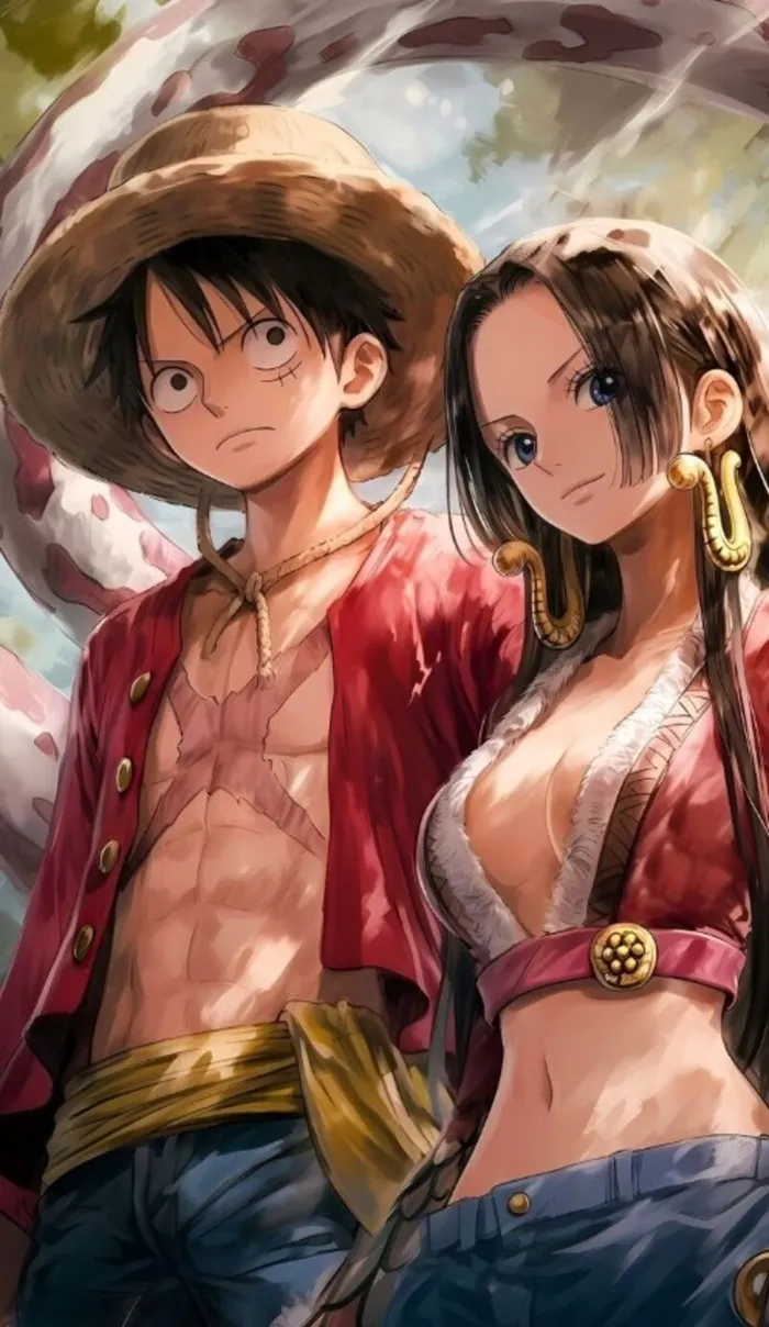 ảnh luffy với boa hancock