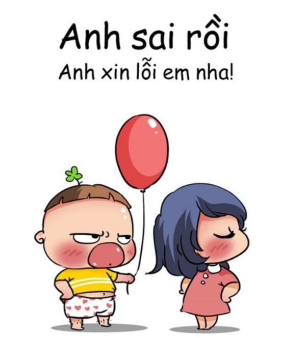 ảnh meme xin lỗi cute