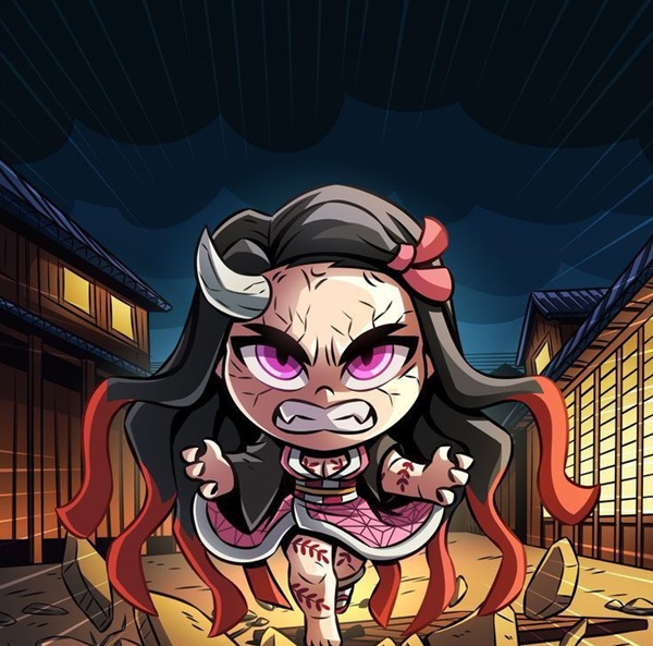 ảnh nezuko chibi 3d