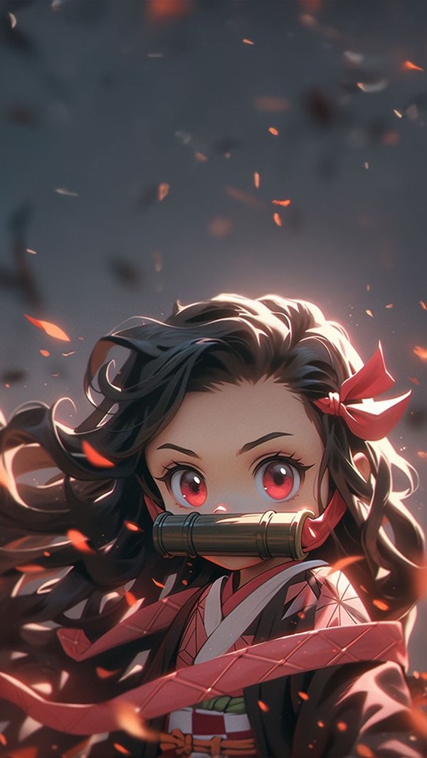 ảnh nezuko chibi 4k