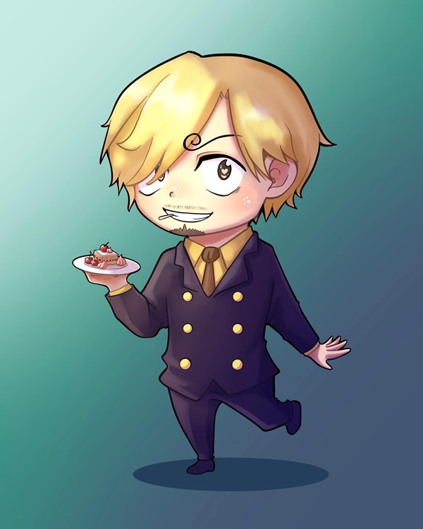 ảnh one piece sanji chibi 3d