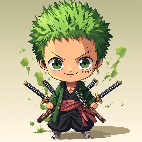 ảnh zoro wano chibi 3d