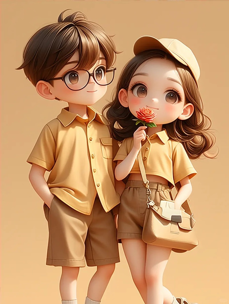 avatar đôi bff cute chibi