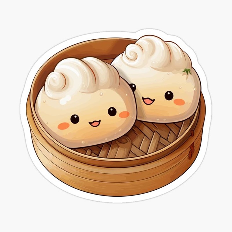 bánh bao đáng yêu chibi