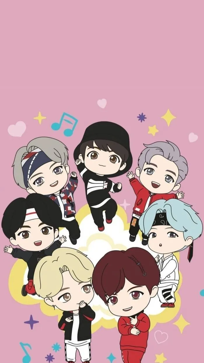 bts chibi coloring pages