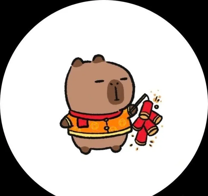 capybara chảy nước mũi chibi