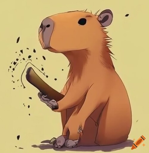 capybara meme anime