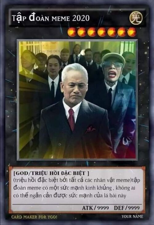 chế lá bài meme