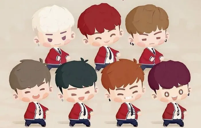 chibi anime bts drawing