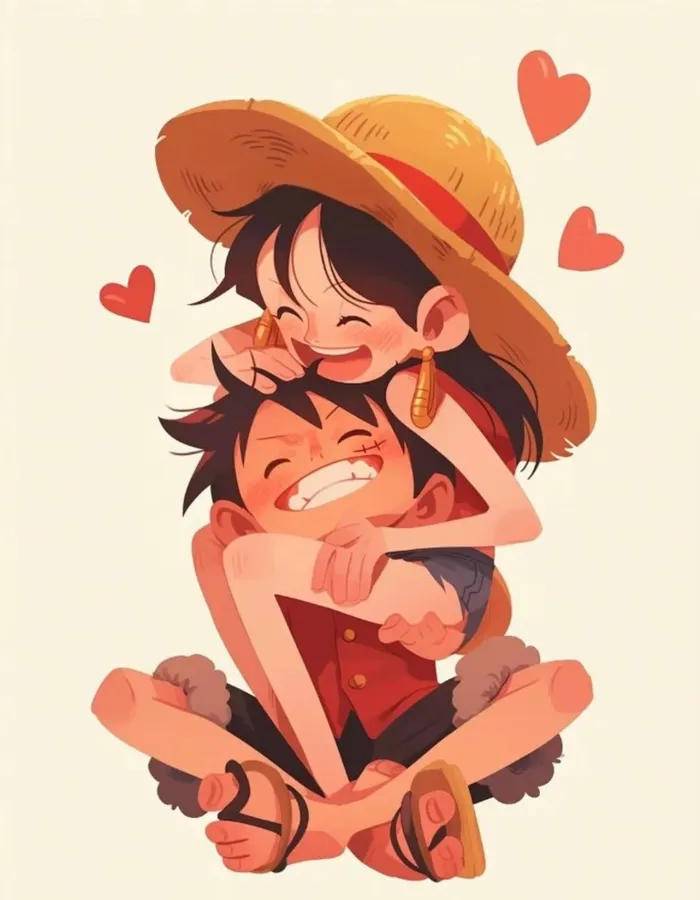 chibi boa hancock và luffy