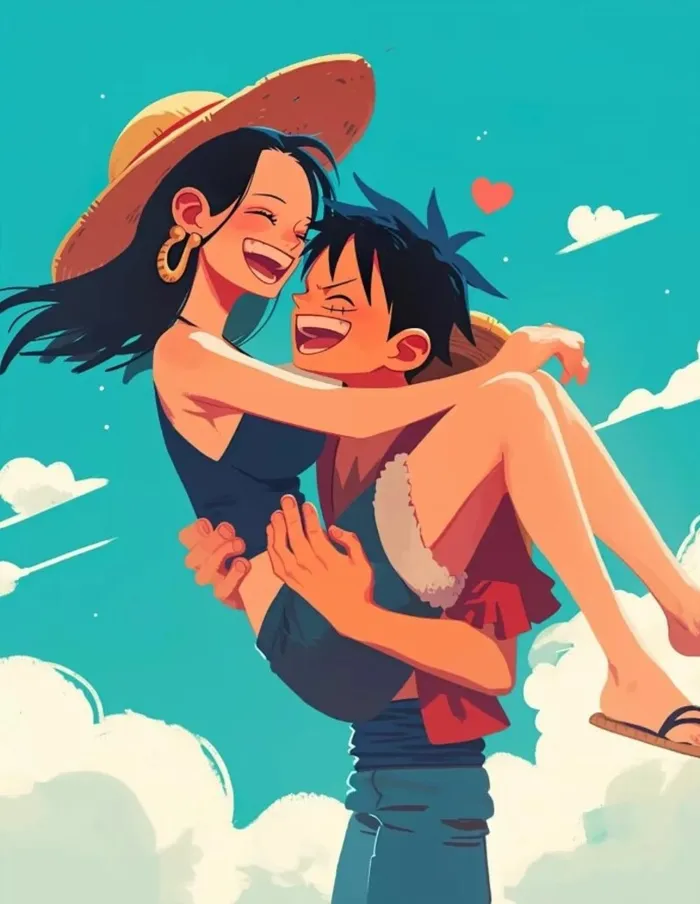 chibi của hancock và luffy