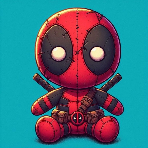 chibi deadpool 3d