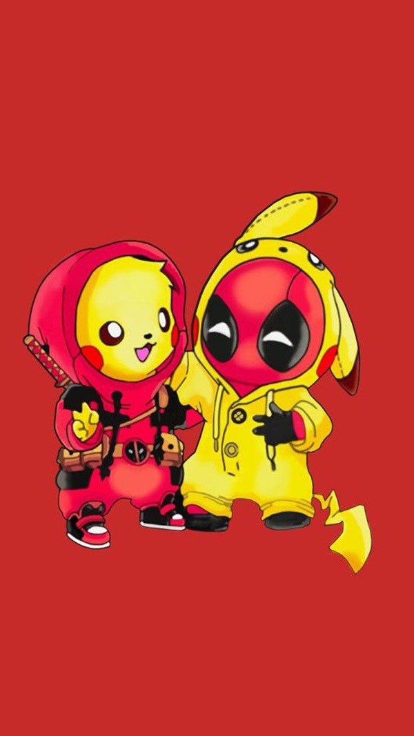 chibi deadpool pikachu