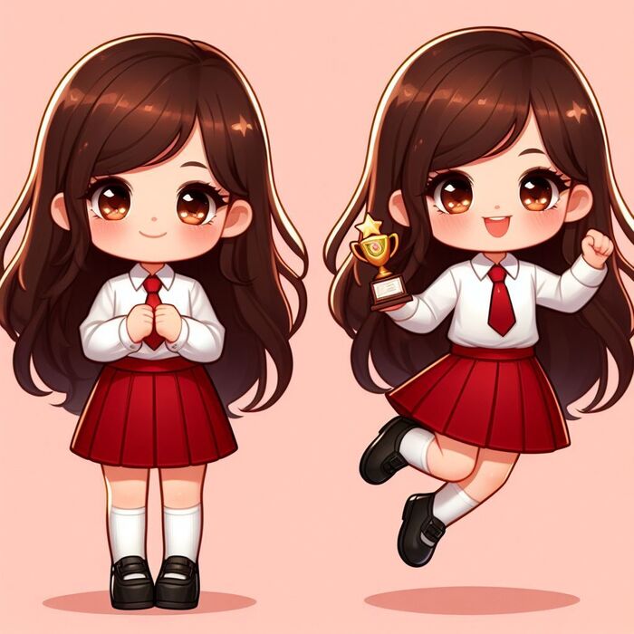 chibi học sinh nữ