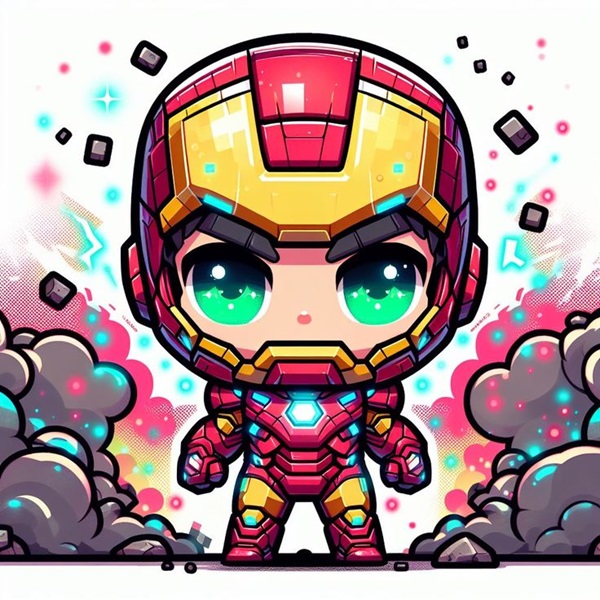 chibi iron man cute