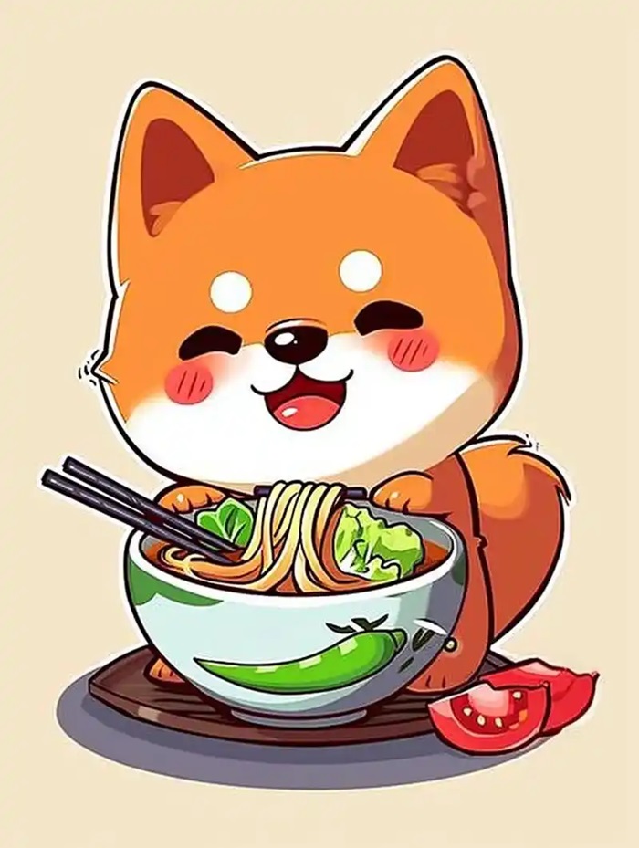 chó shiba chibi cute