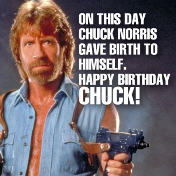 chuck norris happy birthday meme