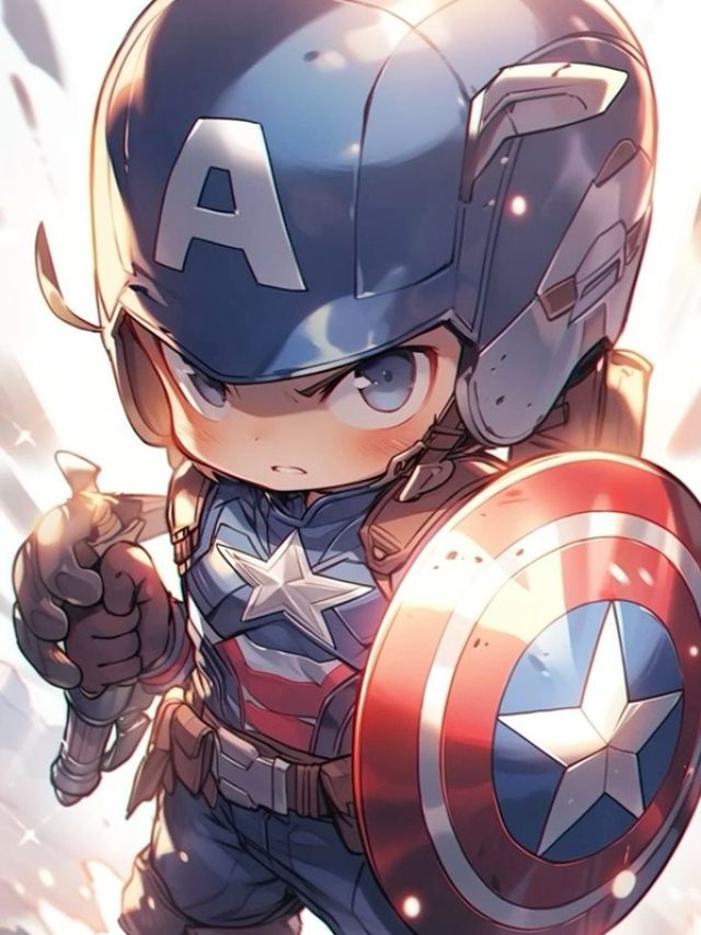 ảnh captain america chibi 3d