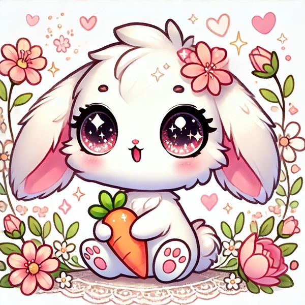 dễ thương hình thỏ chibi cute