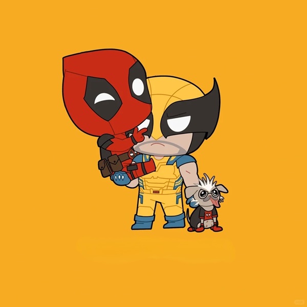 deadpool and wolverine chibi