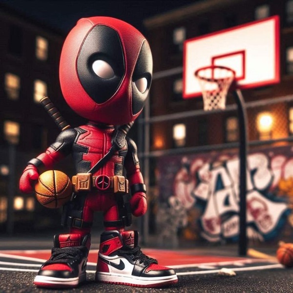 deadpool spiderman chibi