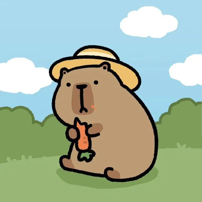 hình ảnh capybara cute chibi