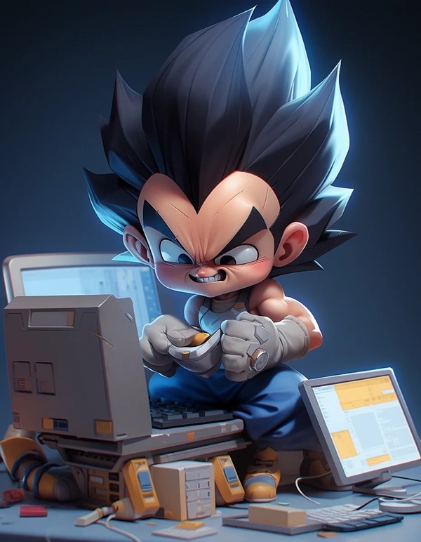 hình ảnh chibi vegeta 3d