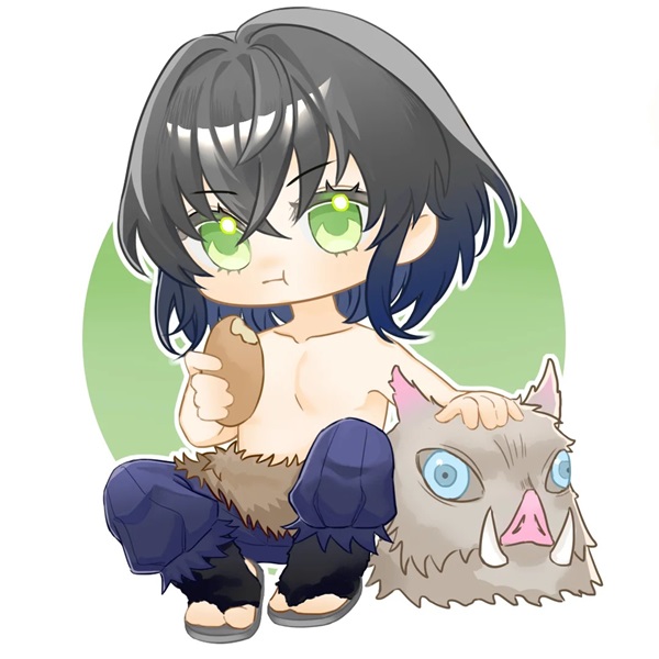 hình ảnh inosuke chibi đáng yêu