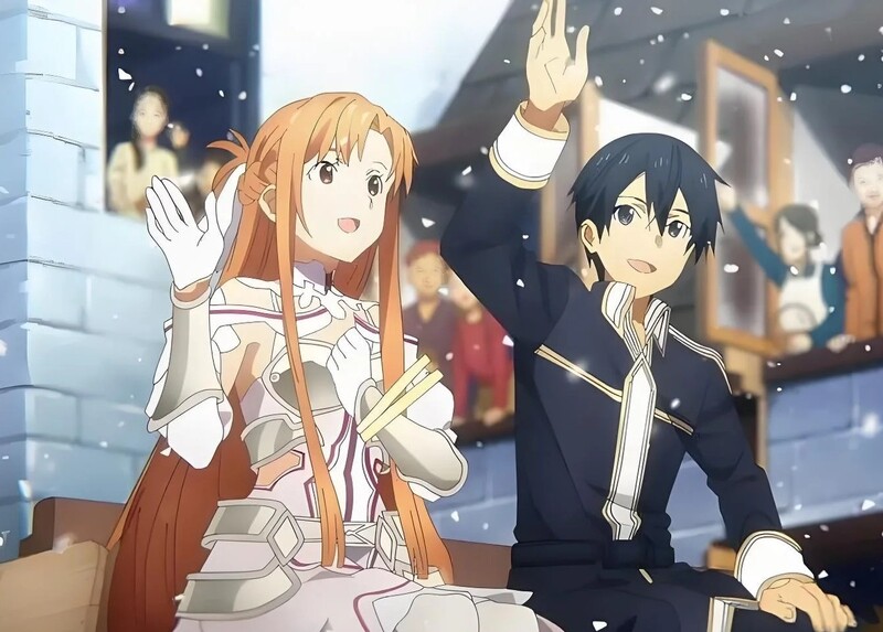 hình ảnh kirito và asuna