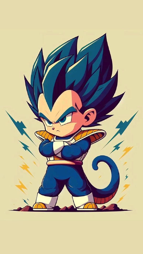 hình ảnh vegeta chibi blue