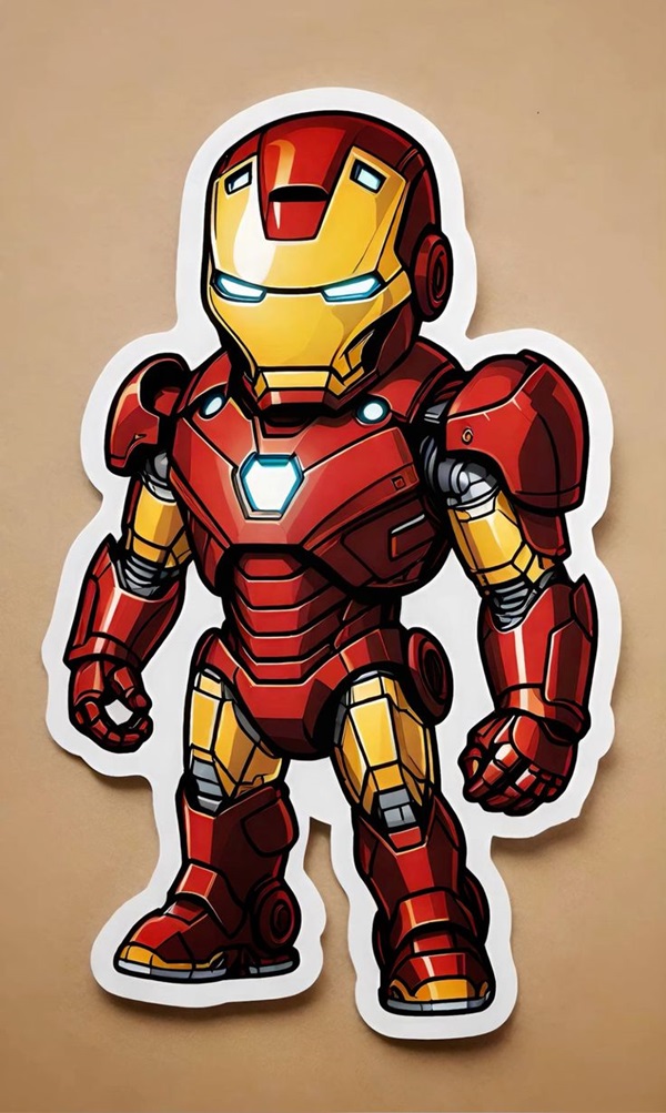 hình chibi iron man 3d