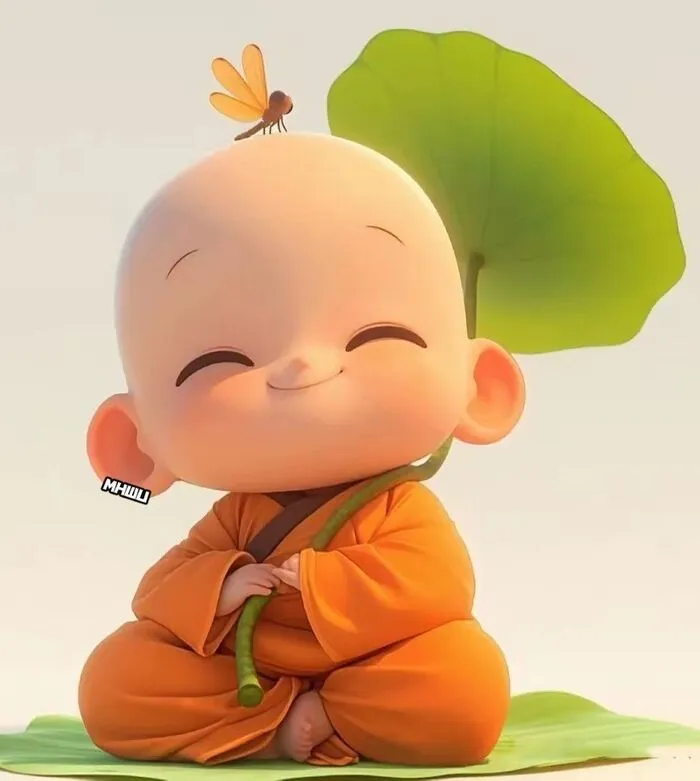 hình chibi tô màu chú tiểu