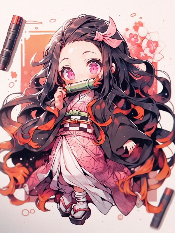 hình của nezuko chibi