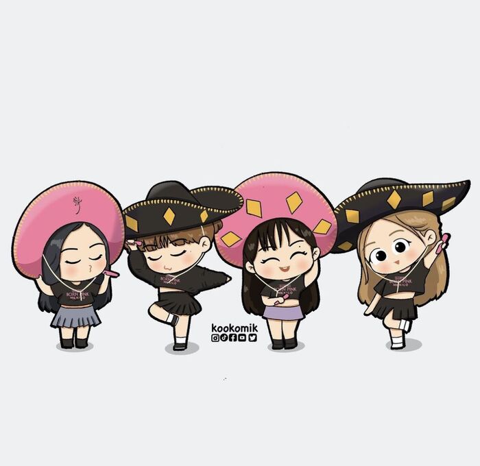 hình nền blackpink cute chibi