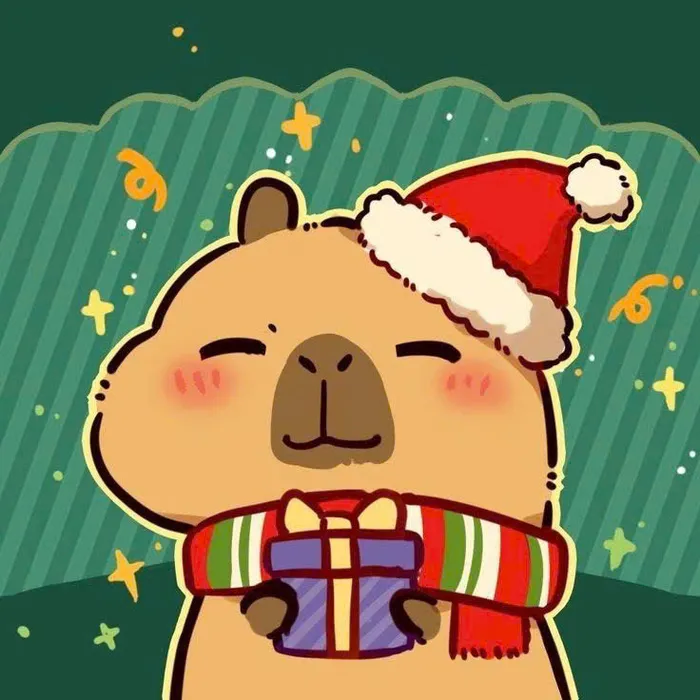 hình nền capybara cute vô tri chibi