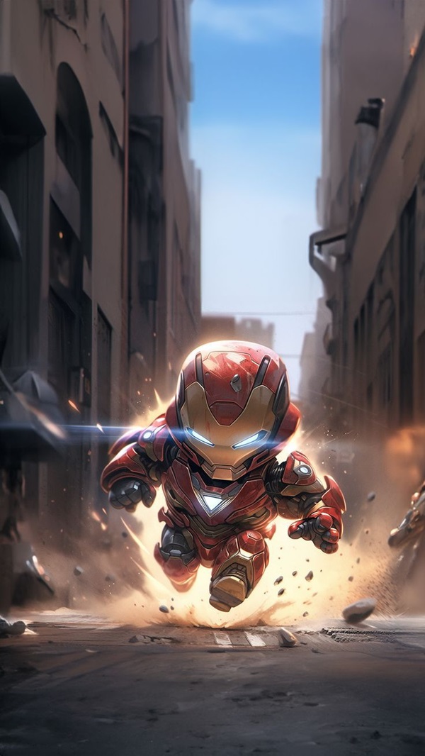 hình nền chibi iron man